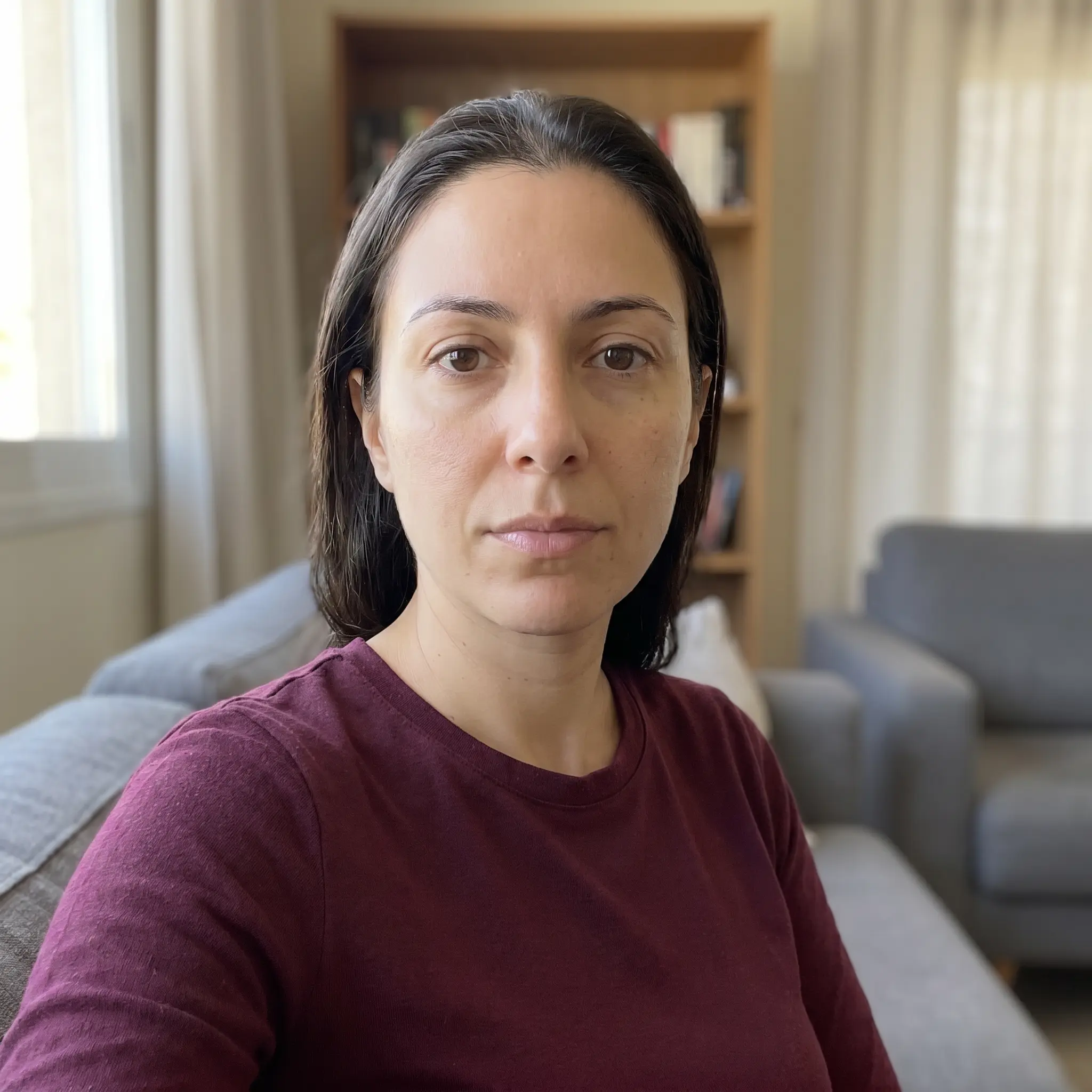 Esempio: foto frontale con il viso in primo piano